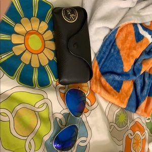 Bluish purple ray ban aviators